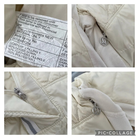 Lululemon What The Fluff Pullover in Polar Cream size 4 down filled - Picture 9 of 12